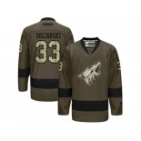 Men's Reebok Arizona Coyotes #33 Alex Goligoski Authentic Green Salute to Service NHL Jersey