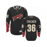 Men's Reebok Arizona Coyotes #36 Christian Fischer Authentic Black Third NHL Jersey