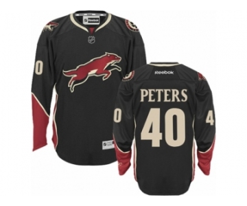 Men's Reebok Arizona Coyotes #40 Justin Peters Authentic Black Third NHL Jersey