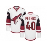 Men's Reebok Arizona Coyotes #40 Justin Peters Authentic White Away NHL Jersey