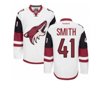 Men's Reebok Arizona Coyotes #41 Mike Smith Authentic White Away NHL Jersey