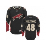 Men's Reebok Arizona Coyotes #48 Jordan Martinook Authentic Black Third NHL Jersey