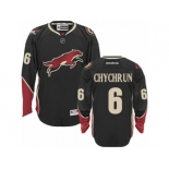 Men's Reebok Arizona Coyotes #6 Jakob Chychrun Authentic Black Third NHL Jersey