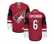 Men's Reebok Arizona Coyotes #6 Jakob Chychrun Authentic Burgundy Red Home NHL Jersey