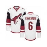 Men's Reebok Arizona Coyotes #6 Jakob Chychrun Authentic White Away NHL Jersey