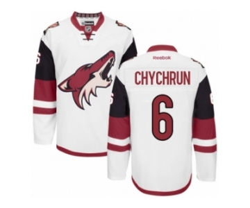 Men's Reebok Arizona Coyotes #6 Jakob Chychrun Authentic White Away NHL Jersey