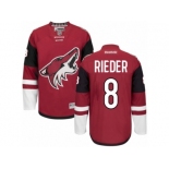 Men's Reebok Arizona Coyotes #8 Tobias Rieder Authentic Burgundy Red Home NHL Jersey