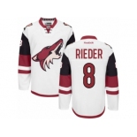 Men's Reebok Arizona Coyotes #8 Tobias Rieder Authentic White Away NHL Jersey