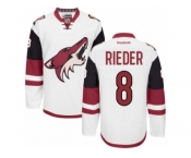 Men's Reebok Arizona Coyotes #8 Tobias Rieder Authentic White Away NHL Jersey