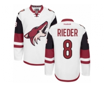 Men's Reebok Arizona Coyotes #8 Tobias Rieder Authentic White Away NHL Jersey