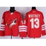 nhl jerseys phoenix coyotes #13 whitney red