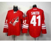 nhl jerseys phoenix coyotes #41 smith red