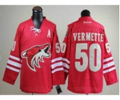 nhl jerseys phoenix coyotes #50 vermette red(A)