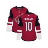 Women Adidas Phoenix Coyotes #10 Anthony Duclair Maroon Home Authentic Stitched NHL Jersey