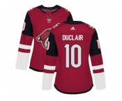 Women Adidas Phoenix Coyotes #10 Anthony Duclair Maroon Home Authentic Stitched NHL Jersey