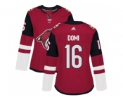 Women Adidas Phoenix Coyotes #16 Max Domi Maroon Home Authentic Stitched NHL Jersey