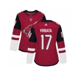 Women Adidas Phoenix Coyotes #17 Radim Vrbata Maroon Home Authentic Stitched NHL Jersey