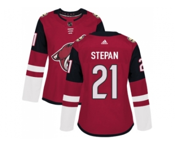 Women Adidas Phoenix Coyotes #21 Derek Stepan Maroon Home Authentic Stitched NHL Jersey