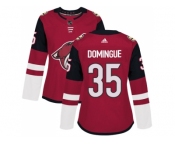 Women Adidas Phoenix Coyotes #35 Louis Domingue Maroon Home Authentic Stitched NHL Jersey