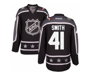 Women's Reebok Arizona Coyotes #41 Mike Smith Authentic Black Pacific Division 2017 All-Star NHL Jersey