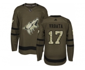 Youth Adidas Phoenix Coyotes #17 Radim Vrbata Green Salute to Service Stitched NHL Jersey