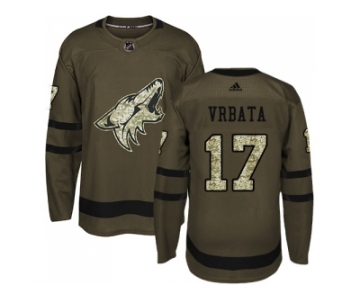 Youth Adidas Phoenix Coyotes #17 Radim Vrbata Green Salute to Service Stitched NHL Jersey