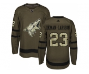 Youth Adidas Phoenix Coyotes #23 Oliver Ekman-Larsson Green Salute to Service Stitched NHL Jersey