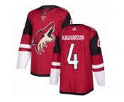 Youth Adidas Phoenix Coyotes #4 Niklas Hjalmarsson Maroon Home Authentic Stitched NHL Jersey