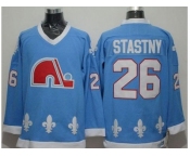 NHL Quebec Nordiques #26 Peter Stastny Light Blue CCM Throwback Stitched jerseys