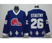 NHL quebec nordiques #26 Peter Stastny blue Throwback jerseys