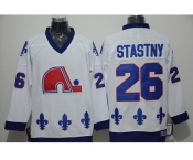 NHL quebec nordiques #26 Peter Stastny white Throwback jerseys