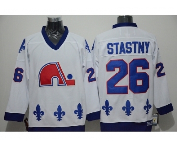 NHL quebec nordiques #26 Peter Stastny white Throwback jerseys