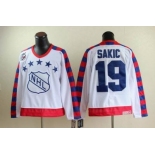 nhl Quebec Nordiques #19 SAKIC all star 75th Anniversary white CCM