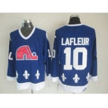 nhl jerseys quebec nordiques #10 lafleur dk.blue