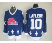 nhl jerseys quebec nordiques #10 lafleur dk.blue