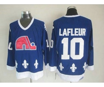 nhl jerseys quebec nordiques #10 lafleur dk.blue