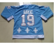 nhl jerseys quebec nordiques #19 sakic lt.blue[ccm]