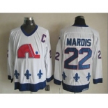 nhl jerseys quebec nordiques #22 marois white[patch C]