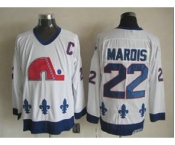 nhl jerseys quebec nordiques #22 marois white[patch C]