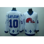 nhl quebec nordiques #10 lafleur white(ccm)