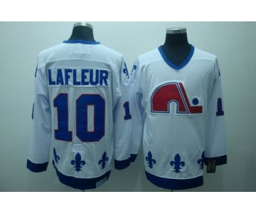 nhl quebec nordiques #10 lafleur white(ccm)