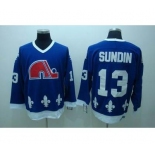 nhl quebec nordiques #13 sundin ccm blue