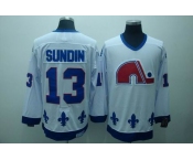 nhl quebec nordiques #13 sundin white(ccm)