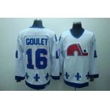 nhl quebec nordiques #16 goulet white(ccm)