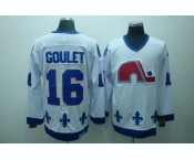 nhl quebec nordiques #16 goulet white(ccm)