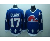 nhl quebec nordiques #17 clark  blue(ccm)