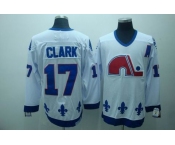 nhl quebec nordiques #17 clark white(ccm)