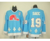 nhl quebec nordiques #19 sakic blue(ccm)