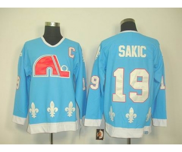 nhl quebec nordiques #19 sakic blue(ccm)