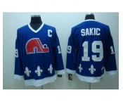 nhl quebec nordiques #19 sakic ccm blue